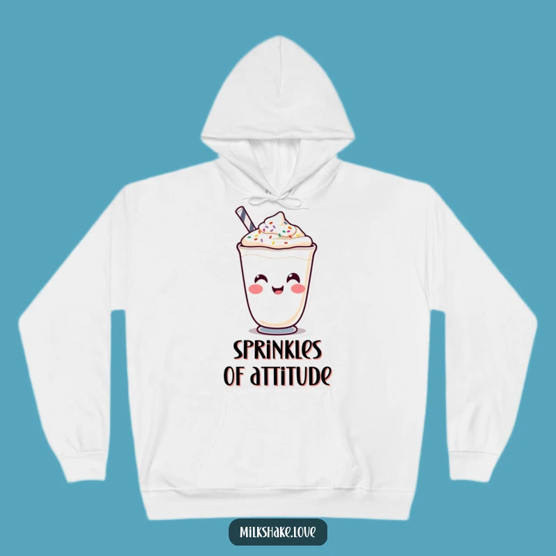 Cozy Funny Kawaii Milkshake Face Hoodie - Warmth & Whimsical Expressions