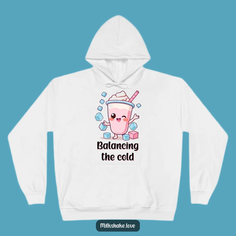 Cozy Funny Kawaii Milkshake Juggling Hoodie - Warmth with a Cool Display