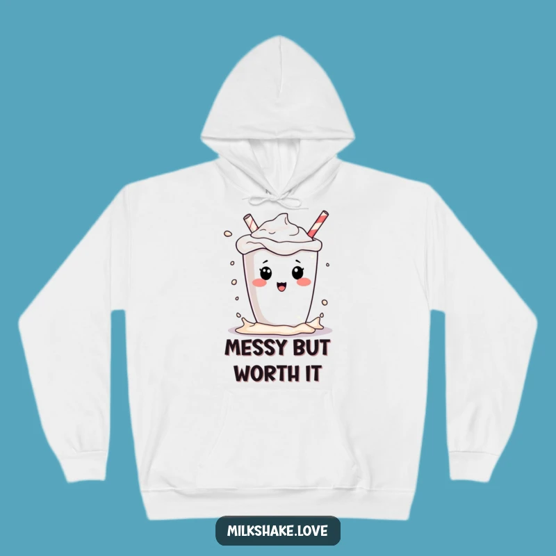 Cozy Funny Milkshake Splash Hoodie - Sweet Comfort!