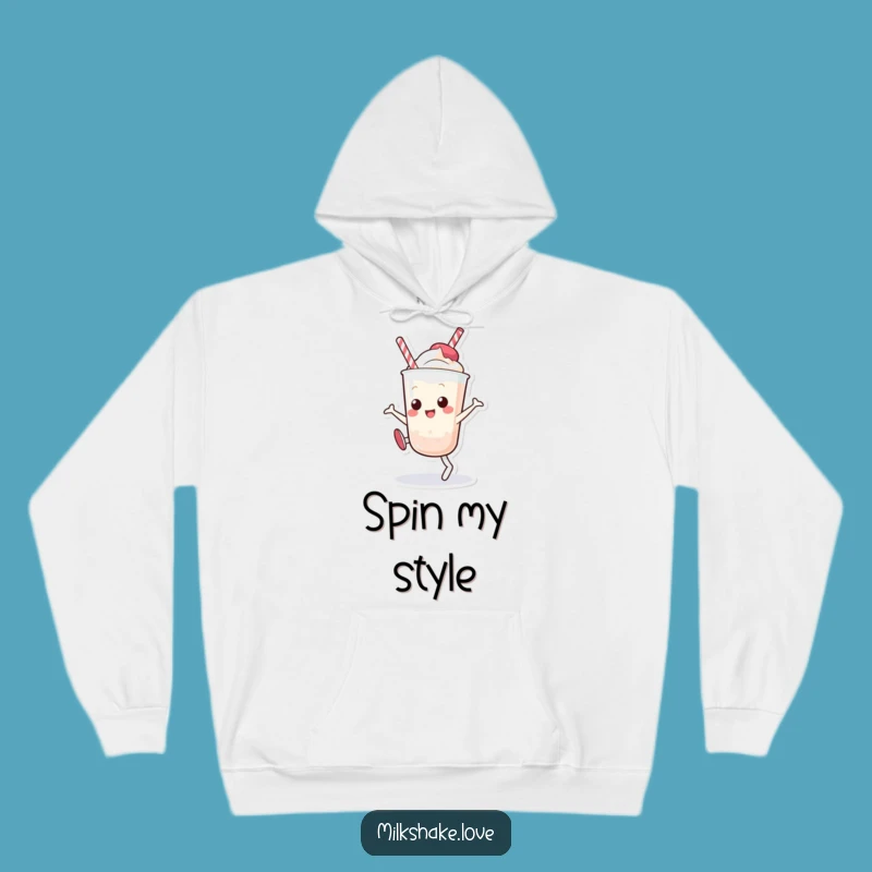 Cozy Funny Kawaii Milkshake Cartwheel Hoodie: Warm and Hilarious for Everyday Comfort