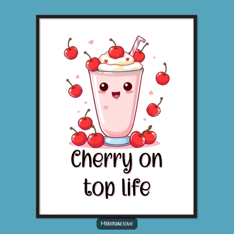 Free Printable Kawaii Milkshake Juggling Art: Whimsical Downloadable Decor
