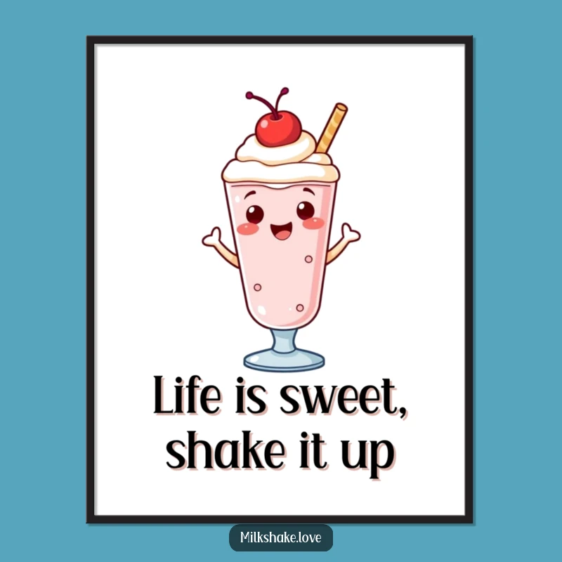 Free Printable Wall Art: Funny Dancing Milkshake, Quirky DIY Decor!