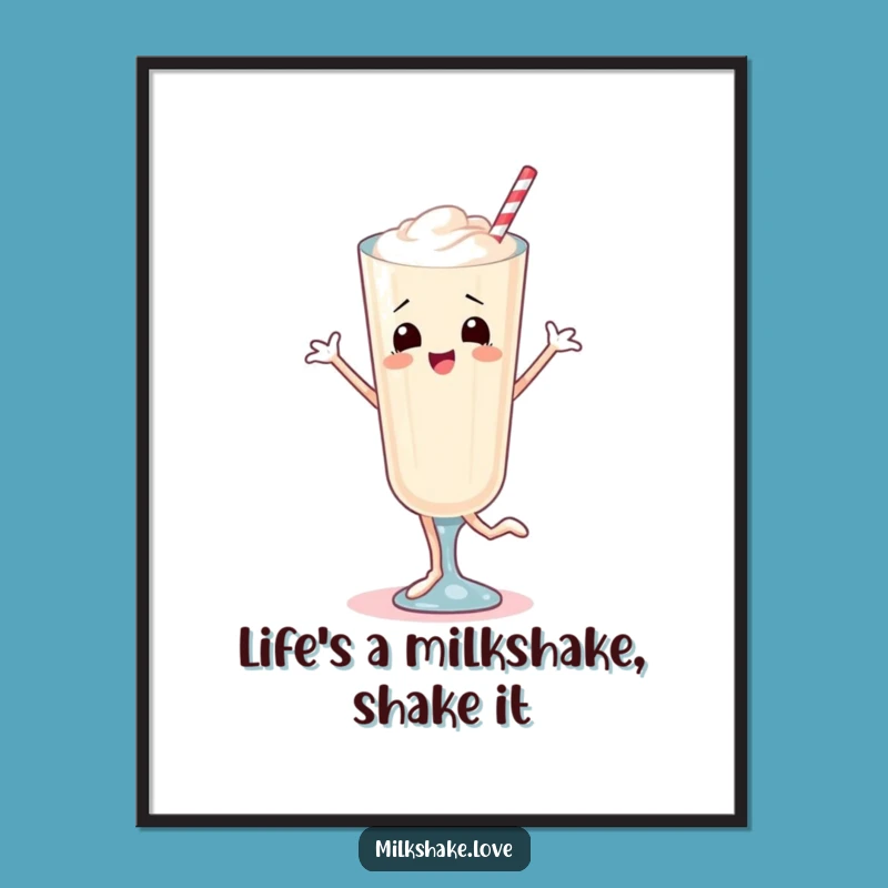 Funny Free Printable Wall Art: Milkshake Legs Doing a Happy Dance