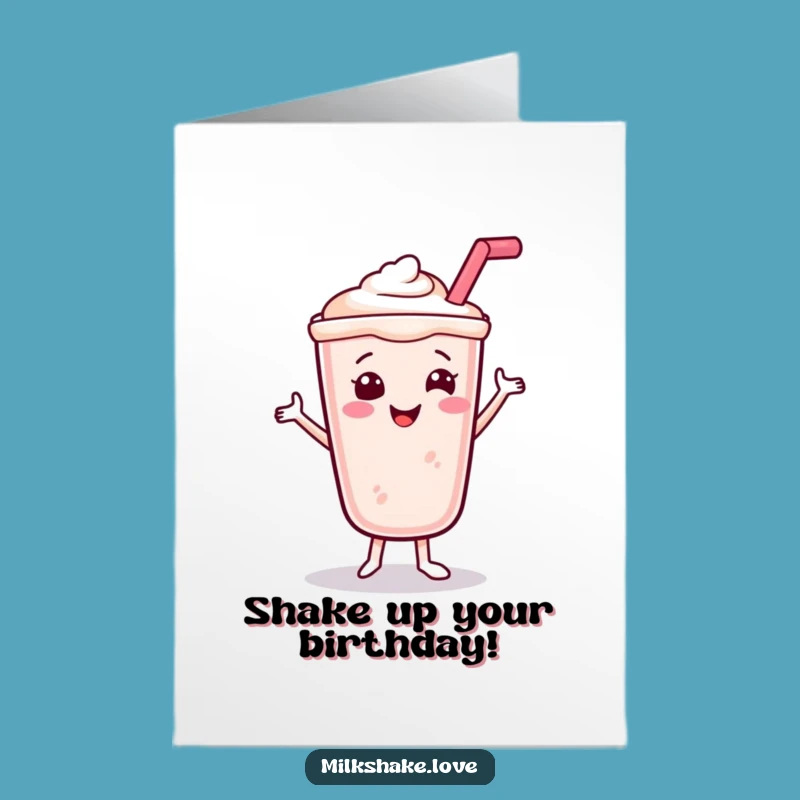 Free Printable Dancing Milkshake Birthday Card - Funny Downloadable Gift for Sweet Celebrations