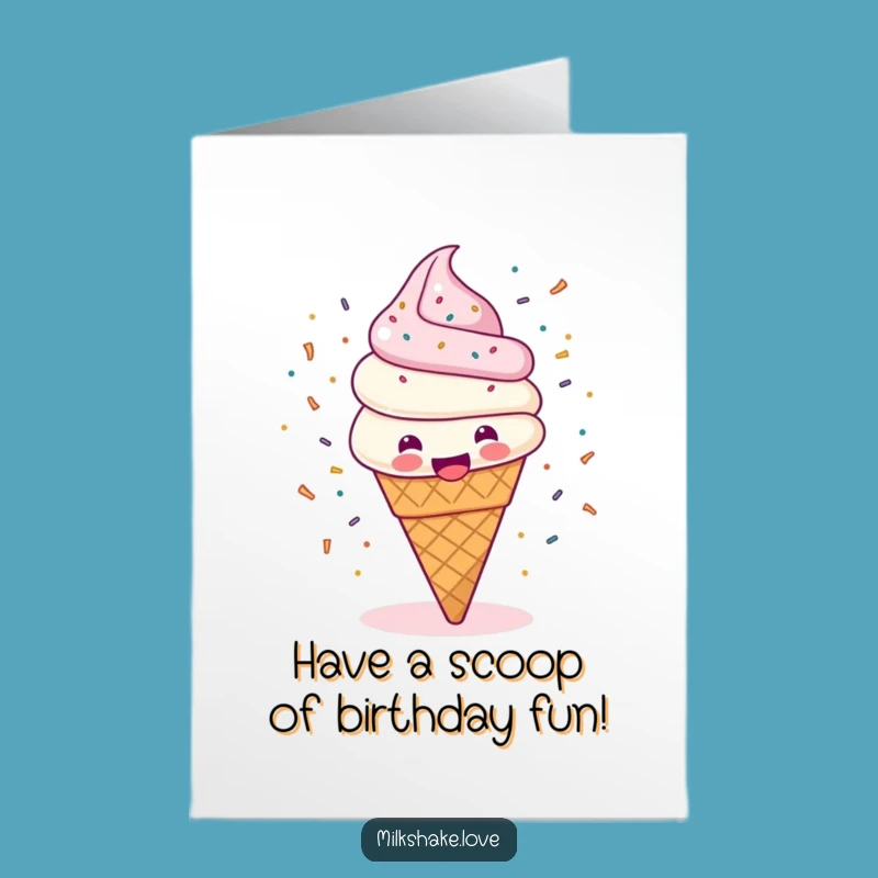Free Printable Happy Ice Cream Birthday Card for a Sweet Celebration