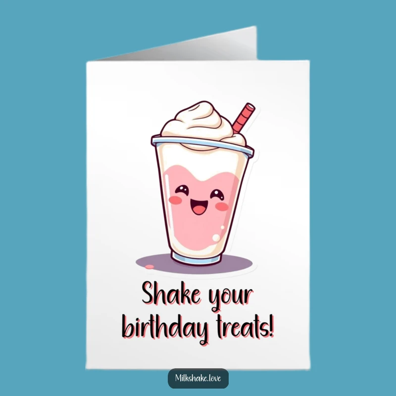 Free Printable Spinning Milkshake Birthday Card: Funny DIY Downloadable Gift