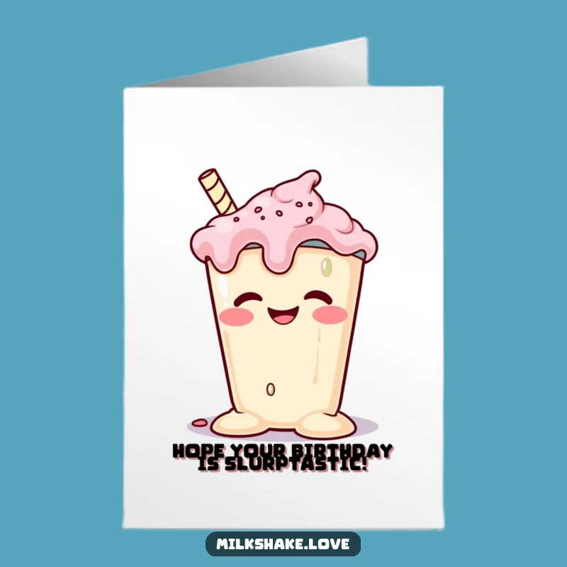 Free Printable Birthday Card: Melting Milkshake - Funny Downloadable Birthday Wish!