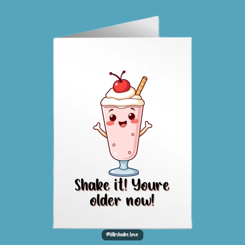 Free Printable Birthday Card: Funny Dancing Milkshake, Perfect Guilt-Free Treat!