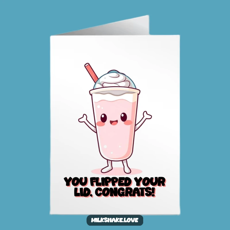 Free Printable Card: Kawaii Milkshake Dances to Celebrate Your Success!