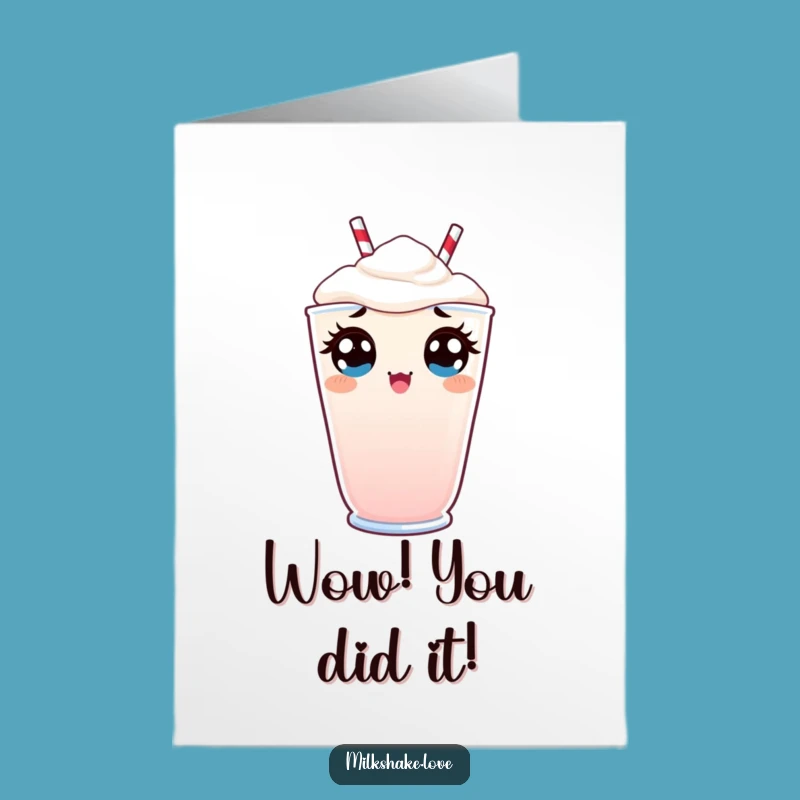 Free Printable Kawaii Milkshake Wow Card: Amazing Downloadable Gift