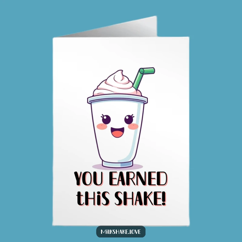Free Printable Milkshake Congratulations Card - Funny Downloadable for Any Win