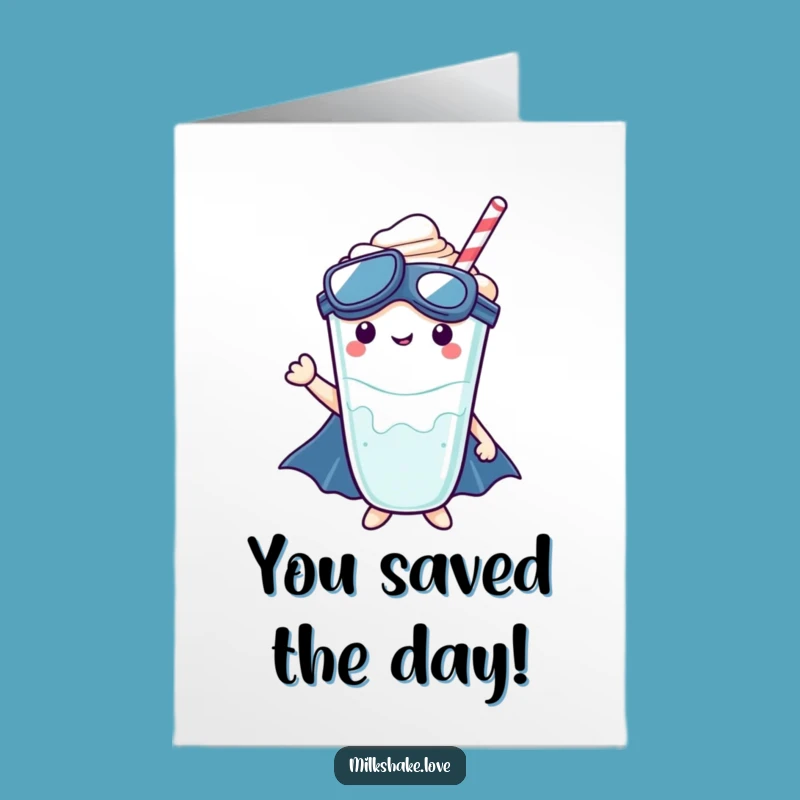 Free Printable Congrats Card: Superhero Milkshake Victory for a Heroic Downloadable Gift