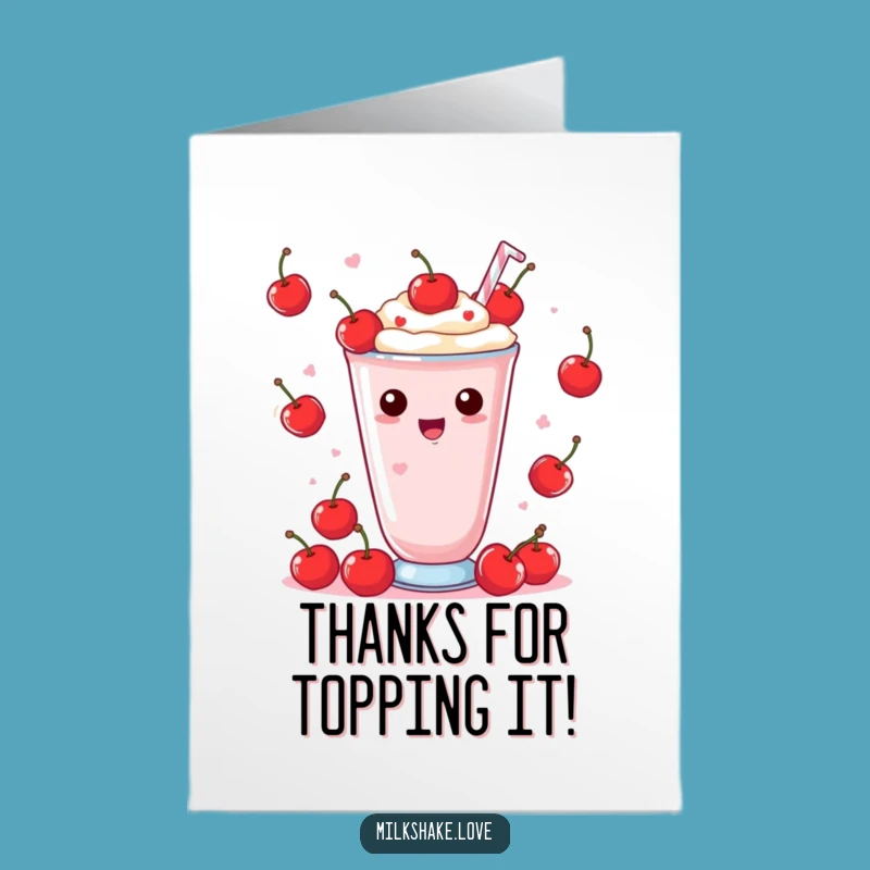 Free Printable Kawaii Milkshake Cheers Card: Sweet Downloadable Gift
