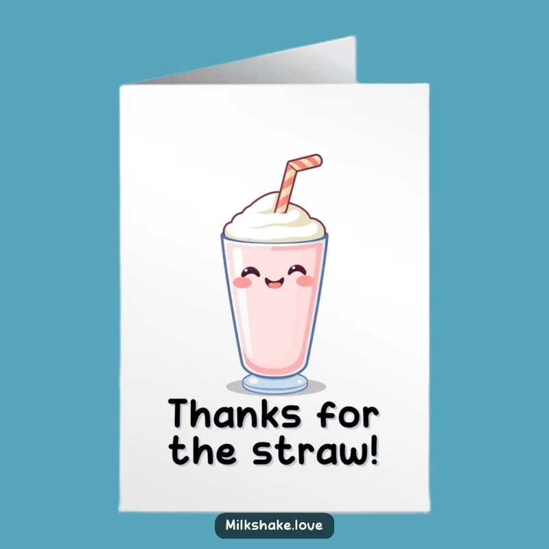 Free Printable Thank You Card: Delightful Straw Wiggle for You!