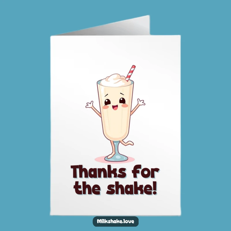 Free Printable Thank You Card: Groovy Milkshake Legs for Your Kindness