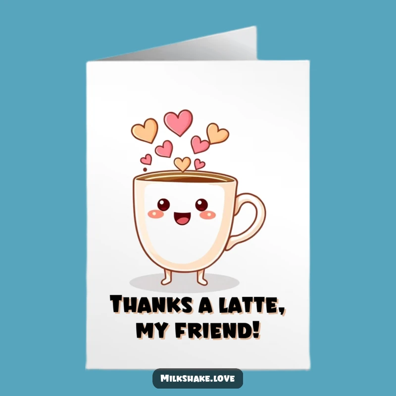 Free Printable Thank You Card: Coffee Hearts Pour, Heartfelt Downloadable Gift