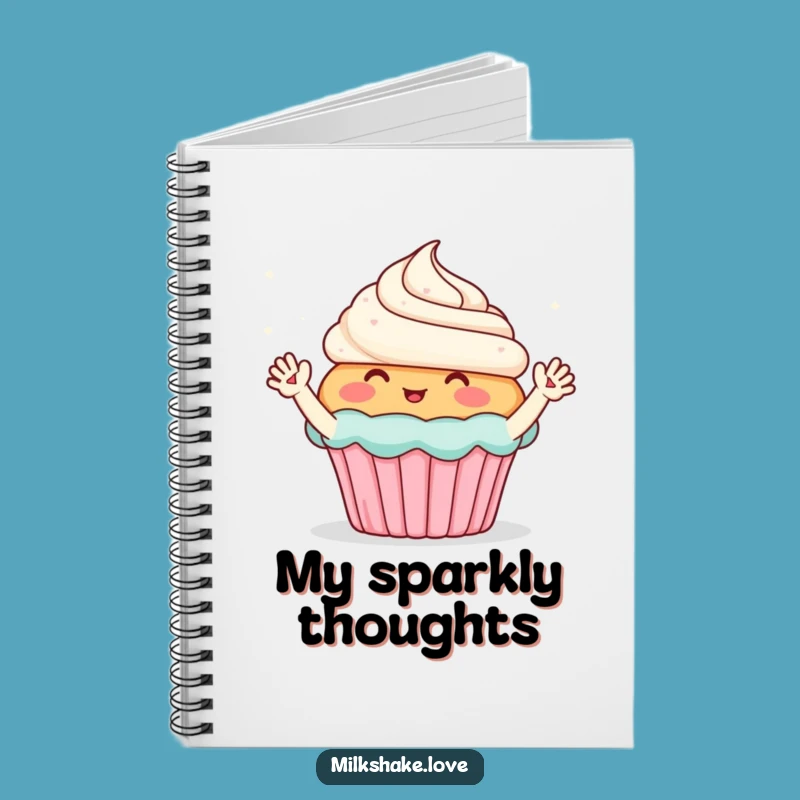 Funny Cupcake Notebook: Sparkle Pages for Sweet, Enthusiastic Notes