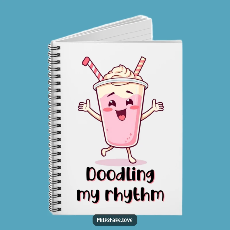 Funny Dancing Milkshake Cup Notebook - Dance Through Your Notes
