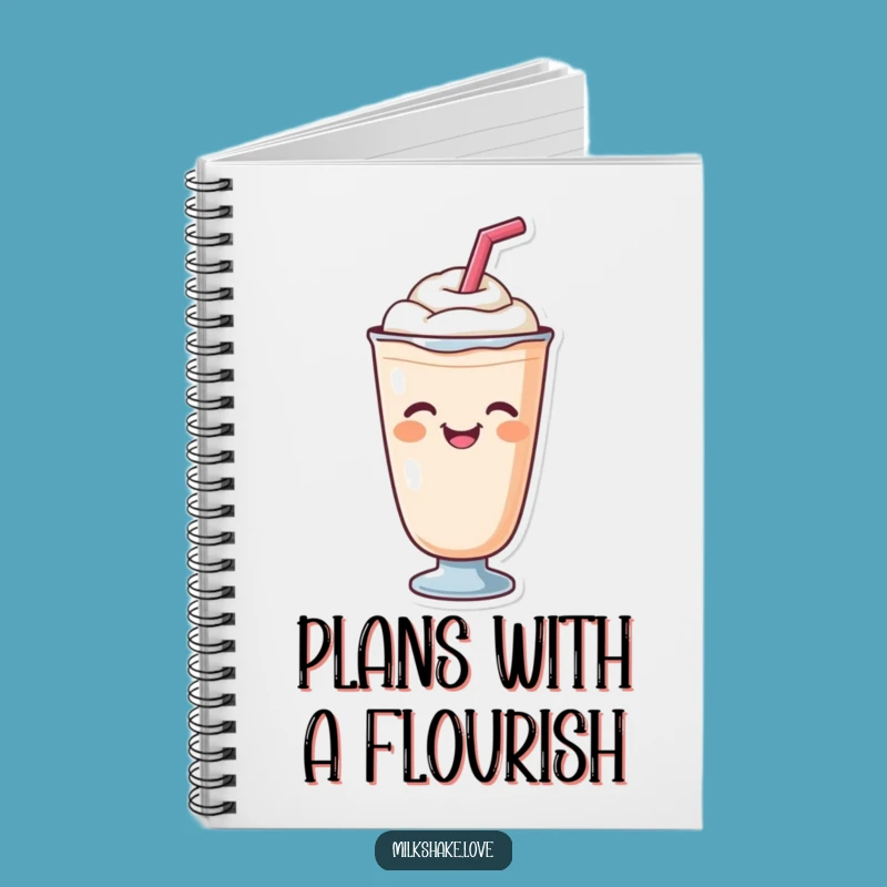 Funny Milkshake Wink Notebook: Jot Down Sweet Thoughts with a Smile