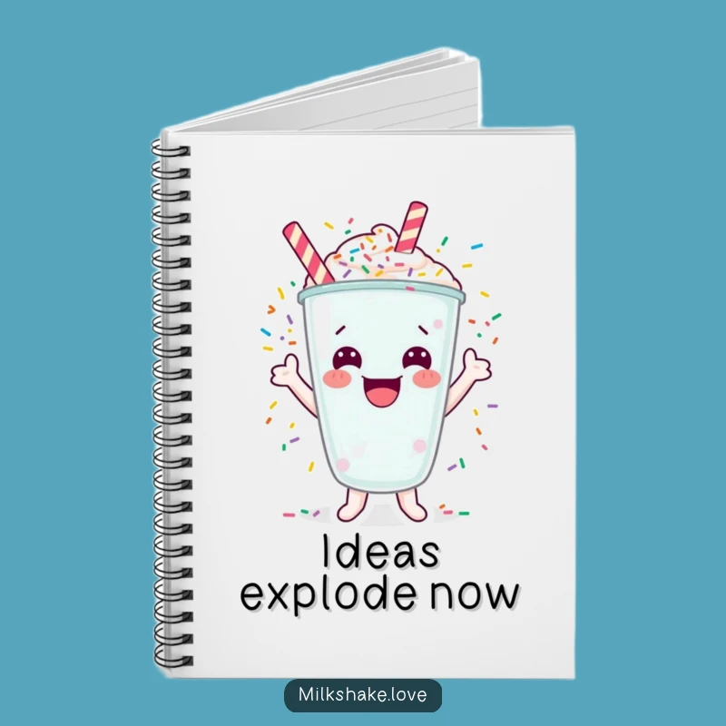 Funny Cheerful Milkshake Notebook - Jot Down Celebrations, Ideal Funny Gift