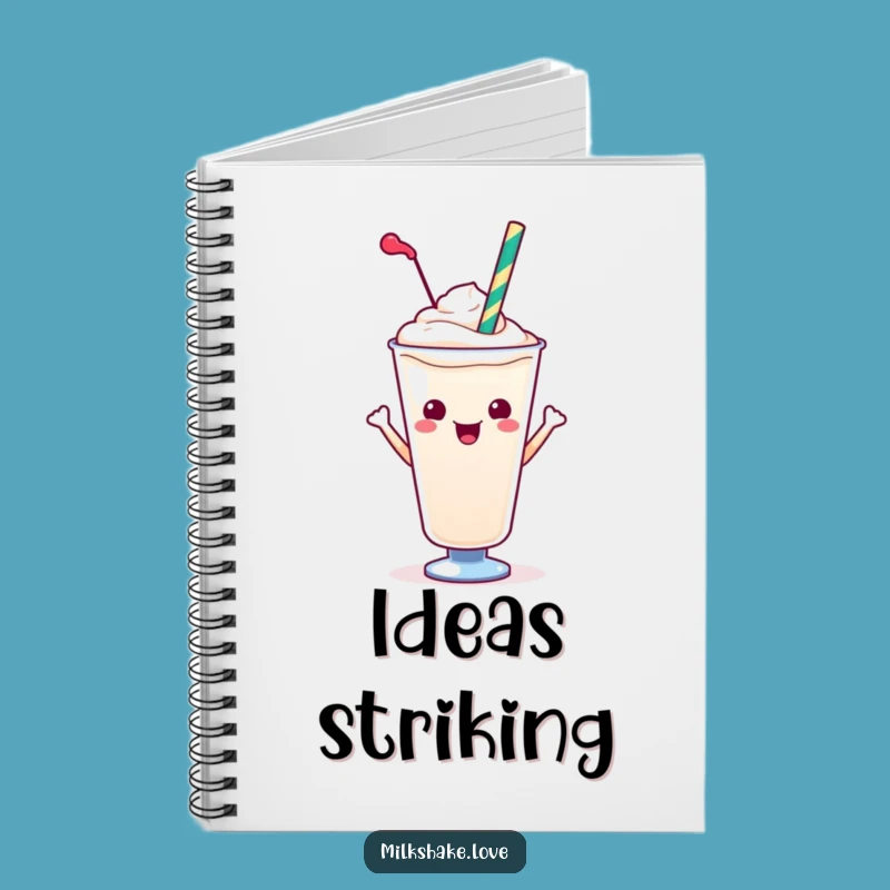 Funny Kawaii Milkshake Pose Notebook - Jot Down Ideas with Flair
