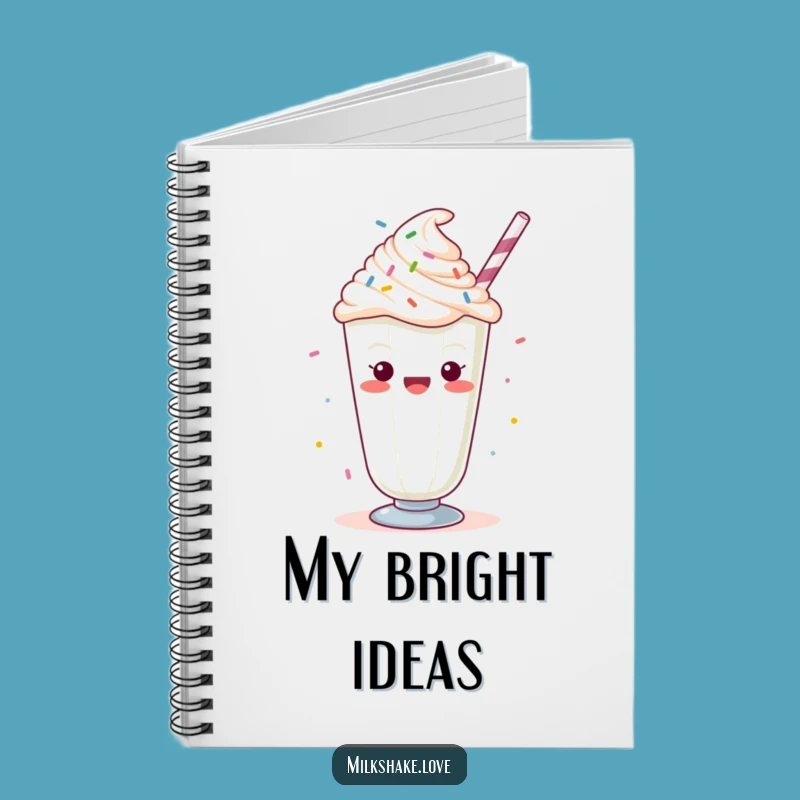 Funny Kawaii Milkshake Notebook: Cheering Sprinkles Journal, Sweet Stationery Gift