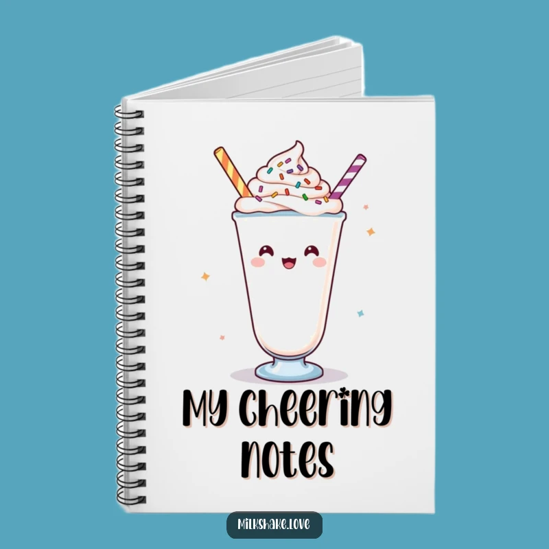 Funny Kawaii Cheering Milkshake Notebook: Jot Down Inspired Thoughts
