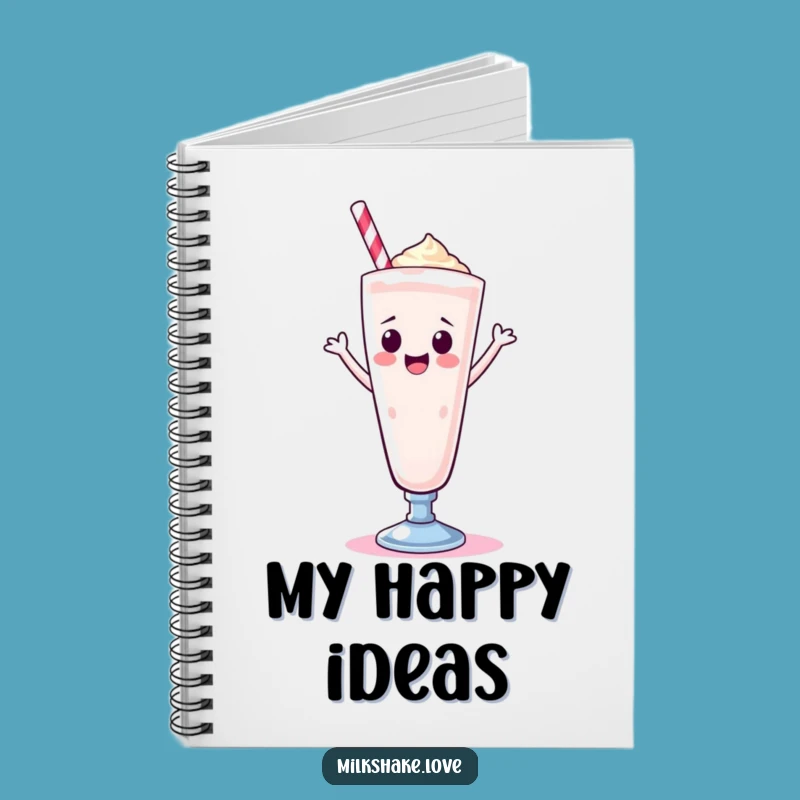 Funny Kawaii Milkshake Notebook: Happy Dance Journal, Sweet Stationery Gift