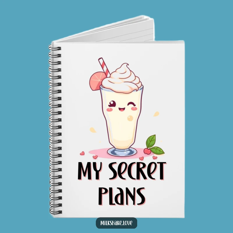 Funny Kawaii Milkshake Notebook: Winking Cover, Great Charming Gift