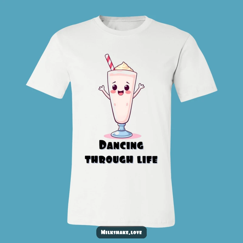 Funny Kawaii Milkshake T-Shirt: Happy Dance Drink Tee, Sweet Treat Gift for Her