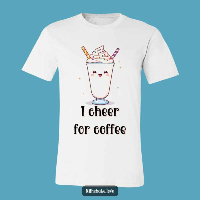 Funny Kawaii Cheering Milkshake T-Shirt: Wear Your Enthusiasm