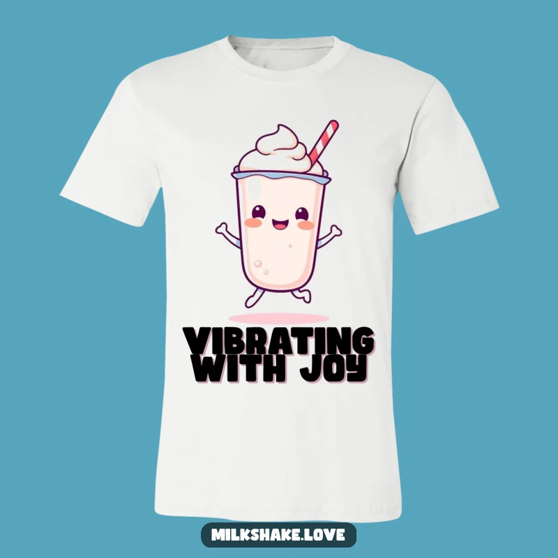 Funny Kawaii Milkshake Happy Bounce Tee - Energetic & Cheerful Gift