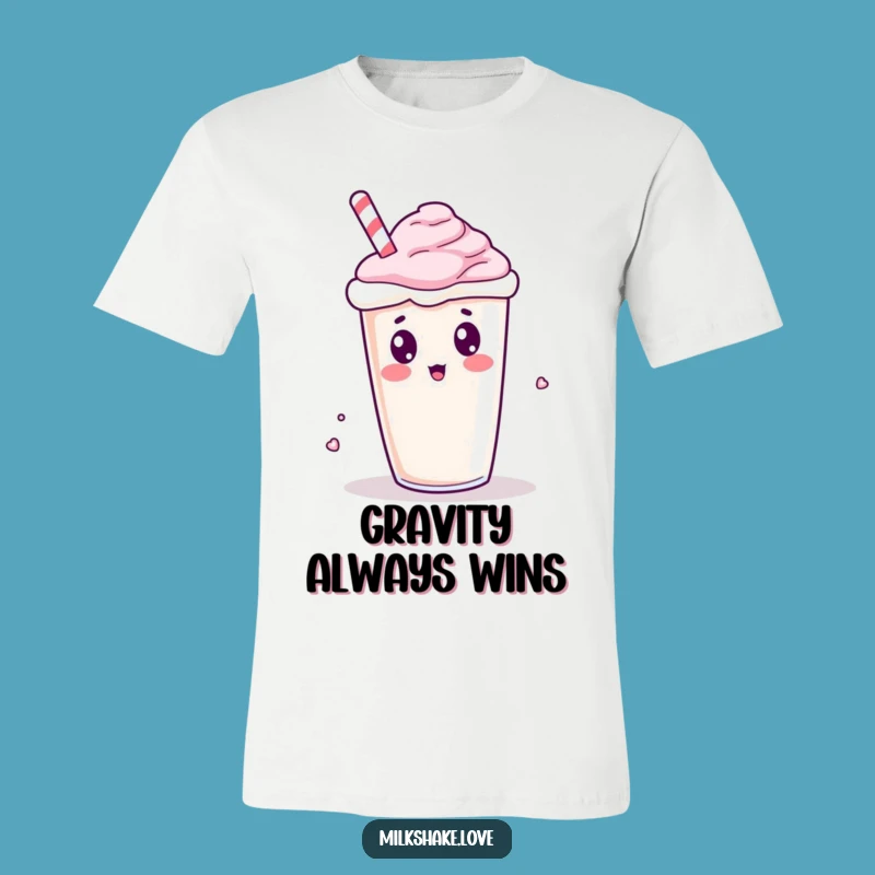 Funny Kawaii Milkshake Spill T-Shirt - Expressive and Hilarious Apparel
