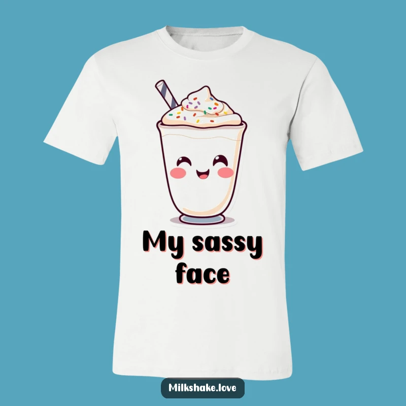 Funny Kawaii Milkshake Face T-Shirt - Wear Your Silliest Expressions