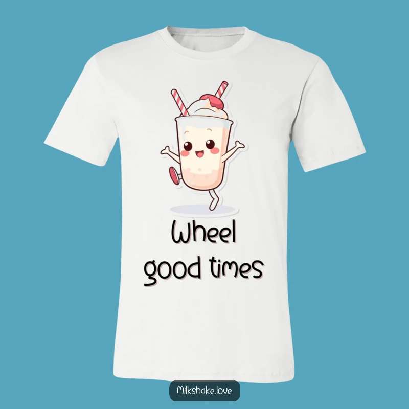 Funny Kawaii Milkshake Cartwheel T-Shirt: A Hilarious Cartoon Tee for Ultimate Fun Lovers