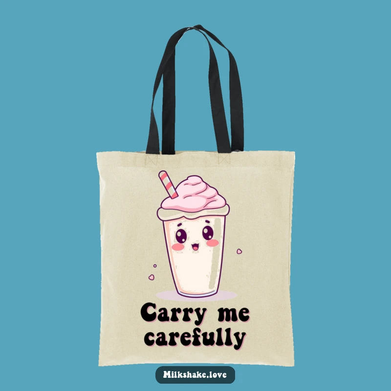 Funny Kawaii Milkshake Spill Tote Bag - Carry Your Fun and Essentials