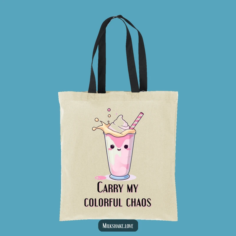 Funny Splashing Milkshake Tote Bag: Carry Your Style with This Playful & Practical Bag!