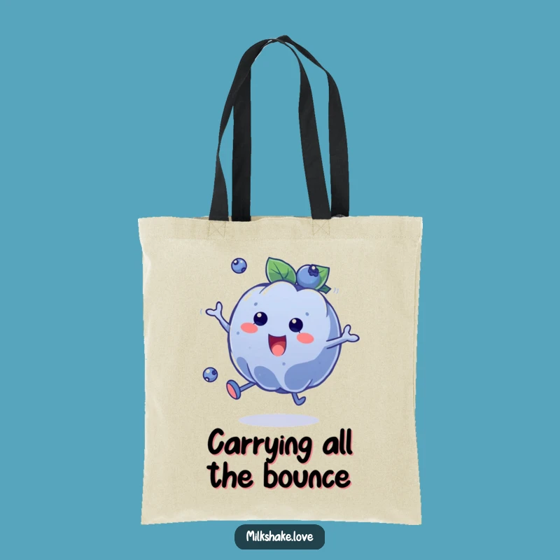 Funny Blueberry Bounce Tote Bag: Carry Your Fun with This Playful Fruity Companion