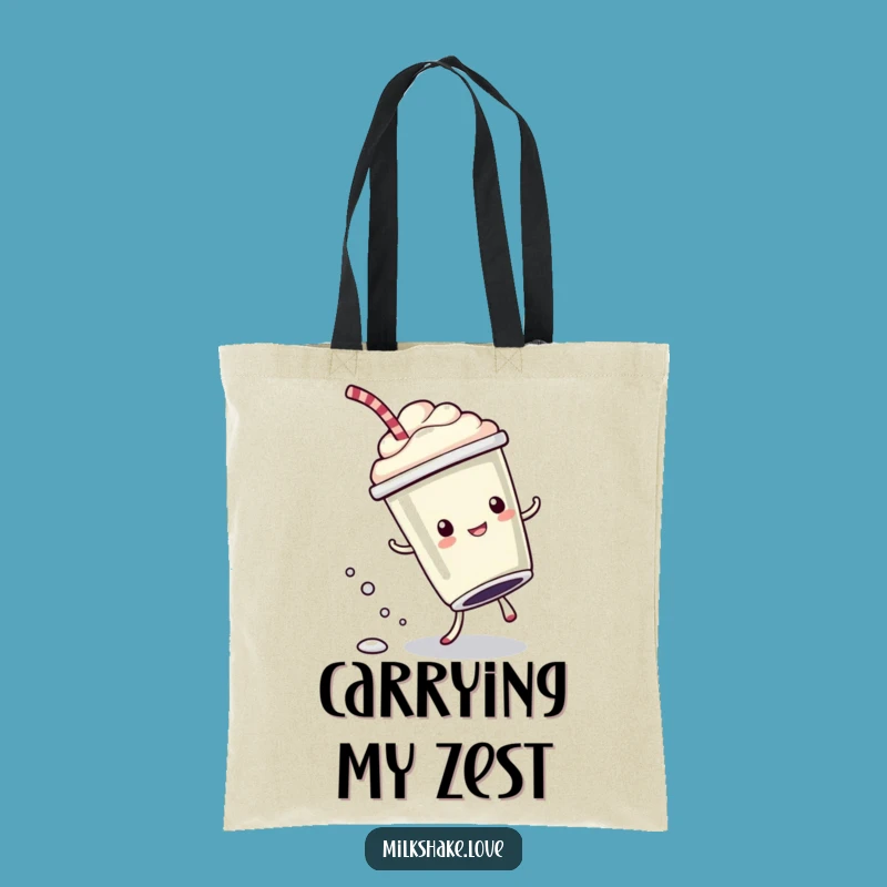Funny Cartwheel Milkshake Tote Bag: Bubbly Moves - Carry Your Fun - Awesome Funny Gift!