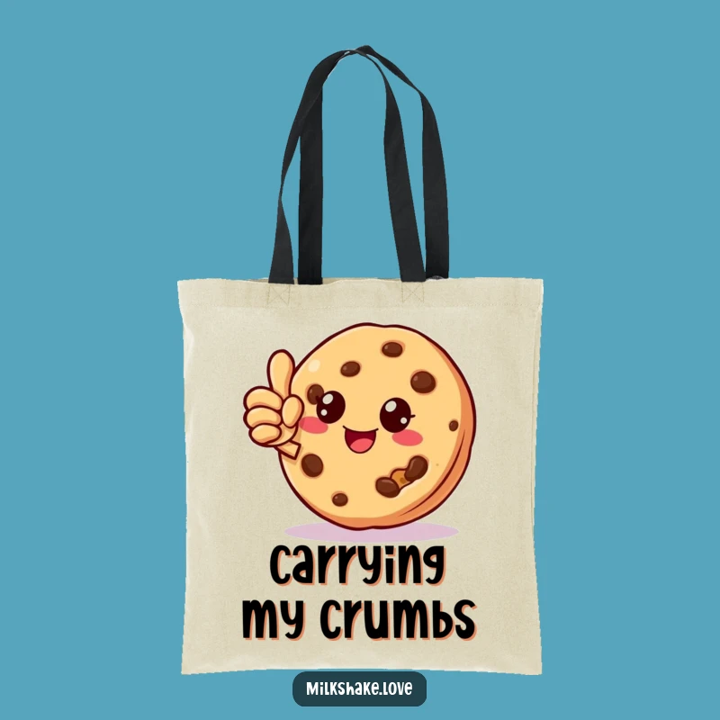 Funny Cookie Crumb Tote Bag, Carry Your Treats Hilariously