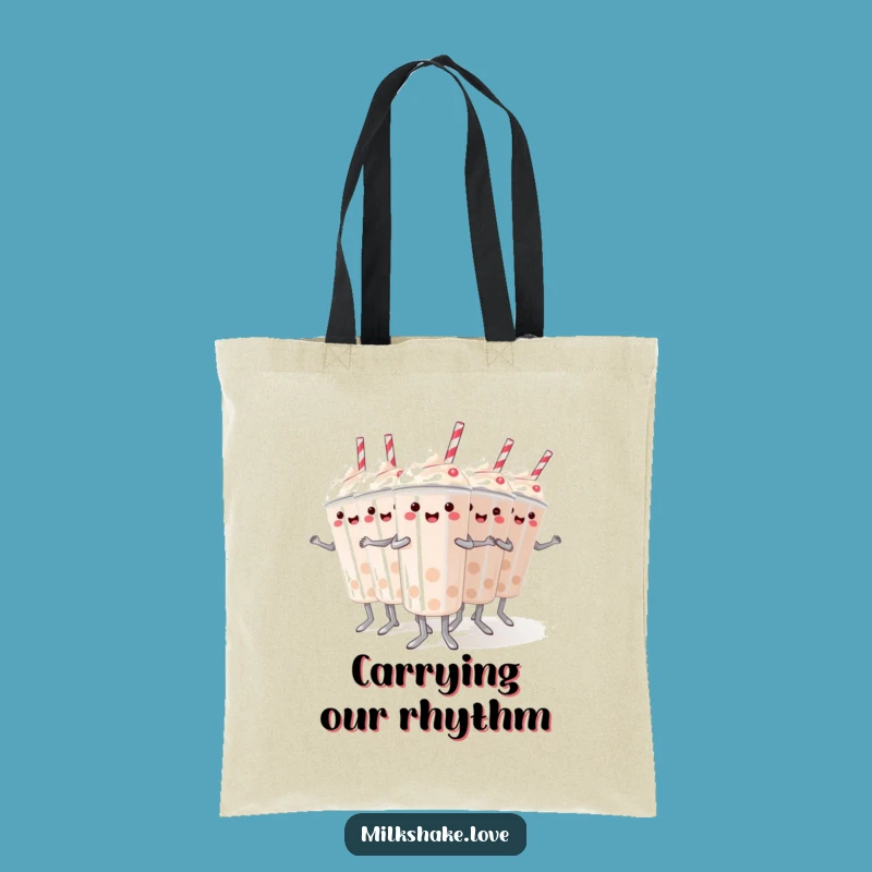 Funny Dancing Milkshakes Tote Bag: Carry Your Rhythm in Style