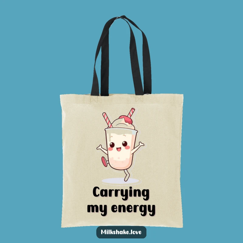 Funny Kawaii Milkshake Cartwheel Tote Bag: Carry Your Essentials with Hilarious Style