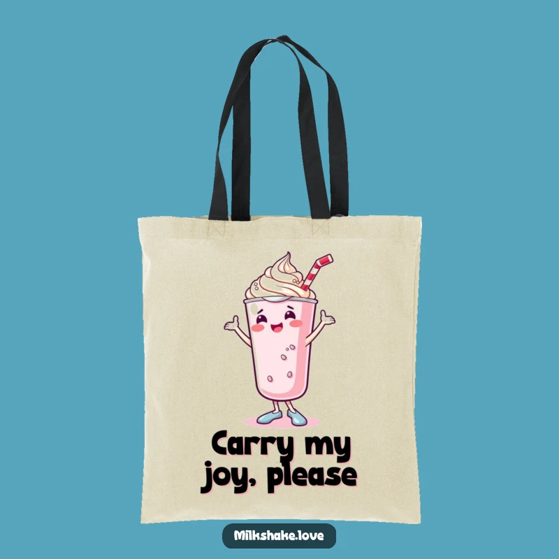 Funny Kawaii Milkshake Tote Bag - Dancing Treat Carryall