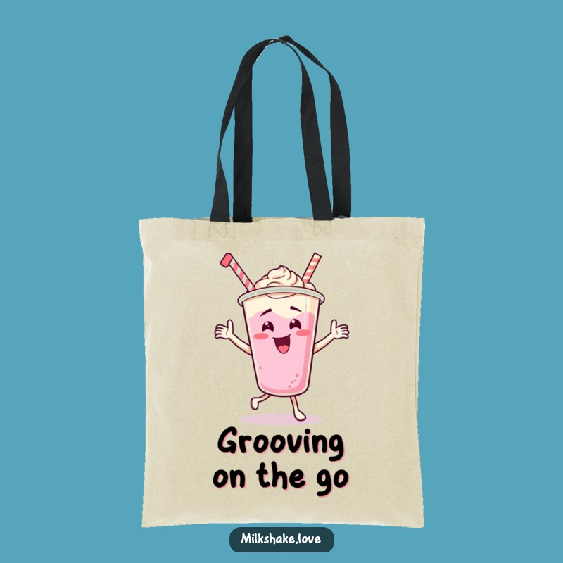 Funny Dancing Milkshake Cup Tote Bag - Carry Your Grooves Anywhere