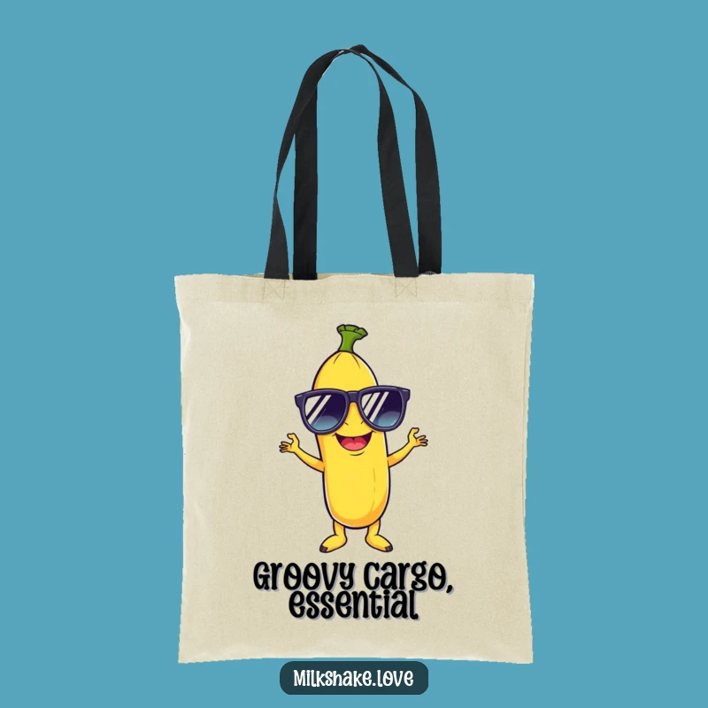 Funny Disco Banana Tote Bag: Giggle-Worthy Groceries with Sunglass Style