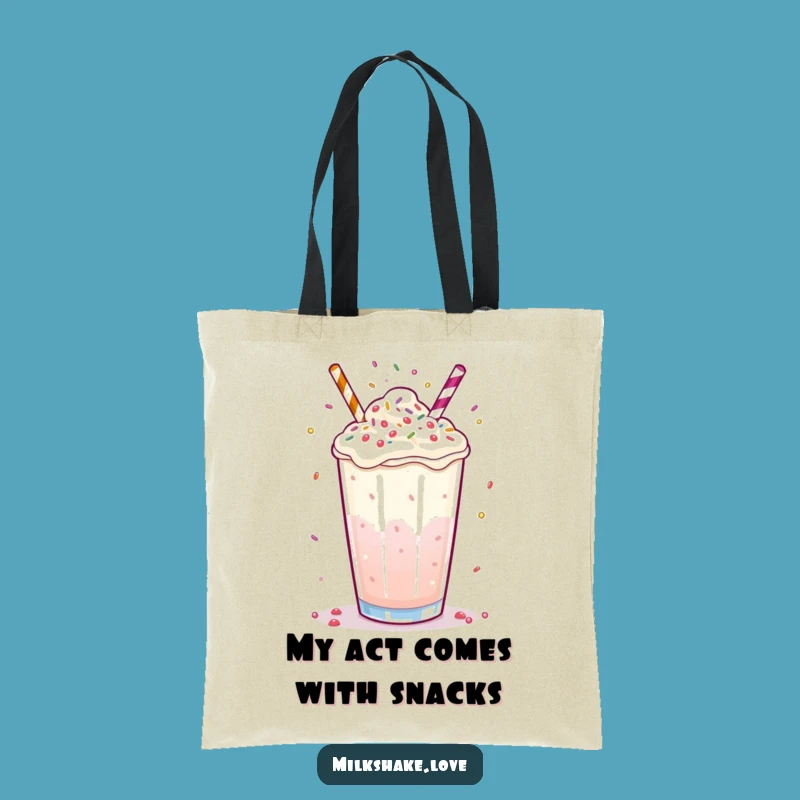 Funny Milkshake Juggling Tote Bag: Carry Your Fun Everywhere